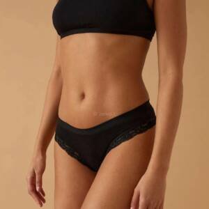 Μοντάλ βαμβακερό στρινγκ με κορδέλα και δαντέλα 519 JADEA