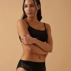 Μοντάλ βαμβακερό σλιπ και μπροστινή δαντέλα 791 JADEA